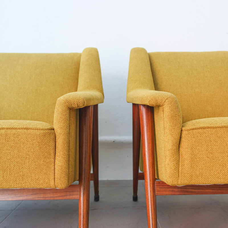 Paar vintage houten fauteuils van José Espinho voor Olaio, Portugal 1959