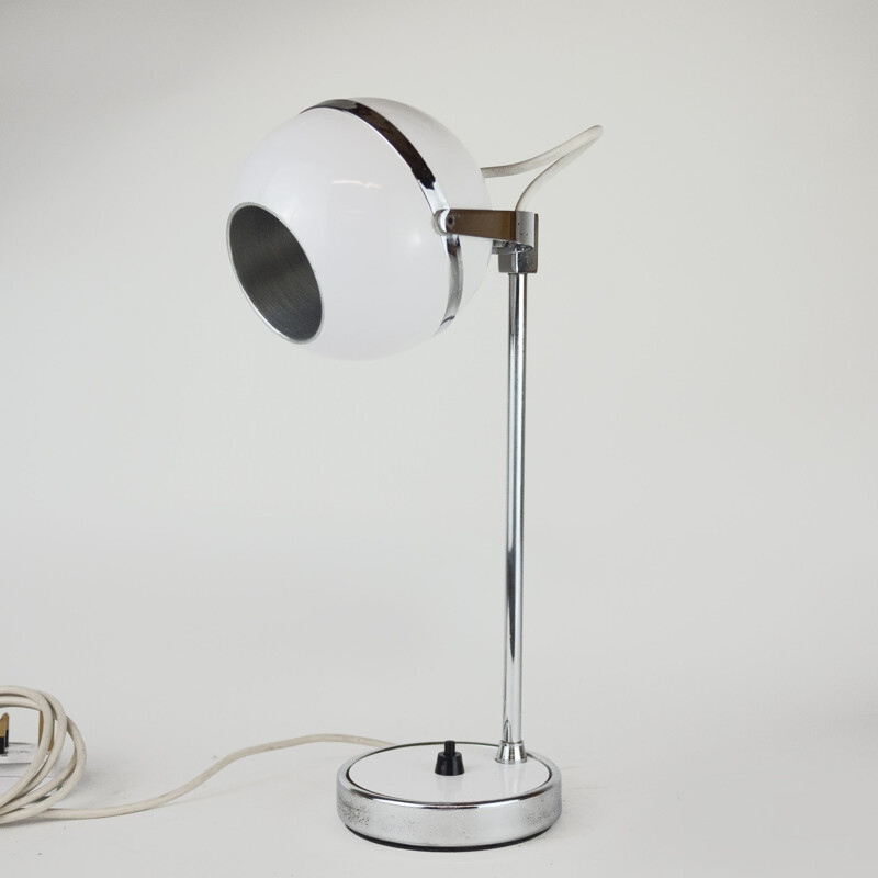 Vintage white Eyeball desk lamp, 1960s