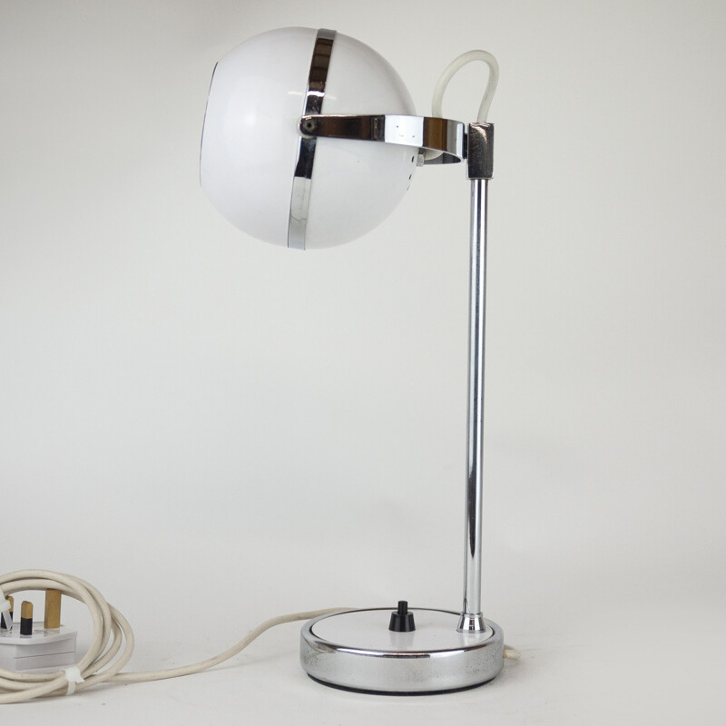 Vintage white Eyeball desk lamp, 1960s