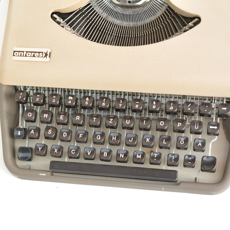 Vintage suitcase typewriter by Antares Parva, Italy 1970s