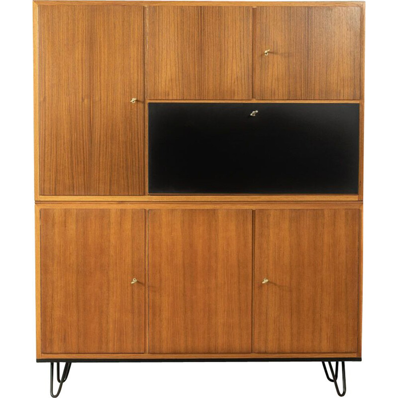 Vintage walnut secretary by Behr Möbel, Germany 1950s