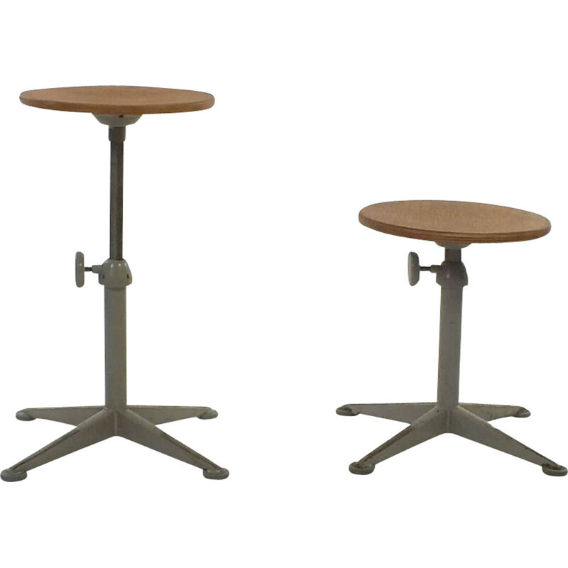 Pair of vintage stools by Friso Kramer for Ahrend de Cirkel, 1950s