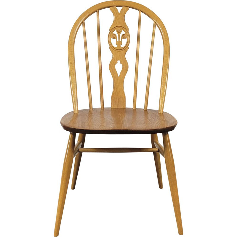 Vintage Fleur Windsor dining chair by Ercol, 1980s