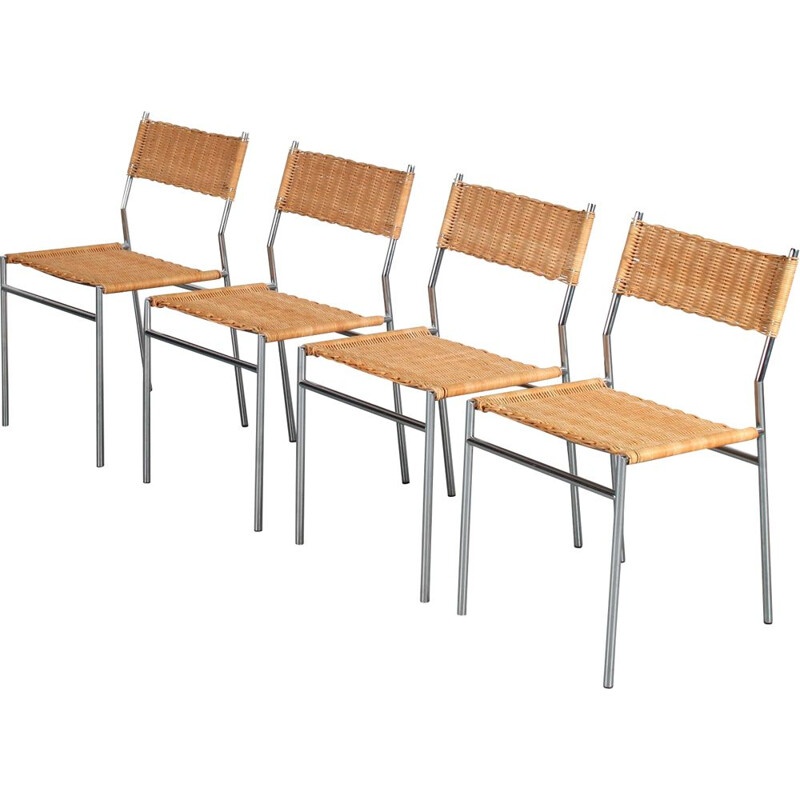 Set of 4 dining chairs by Martin Visser for 't Spectrum, Netherlands 1960s