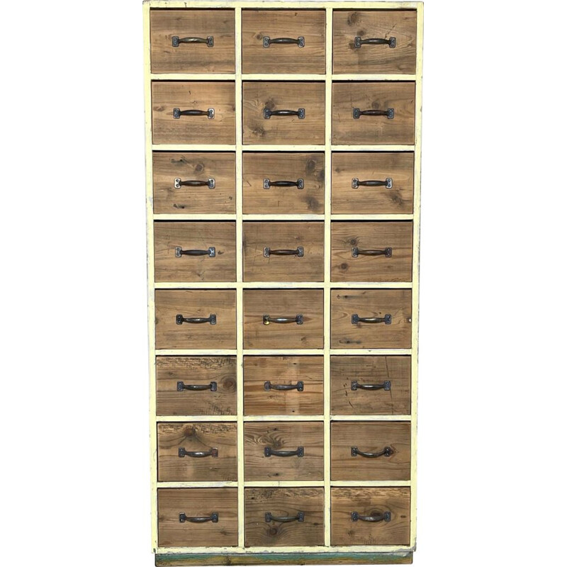 Vintage wooden filing cabinet, Czechoslovakia 1940