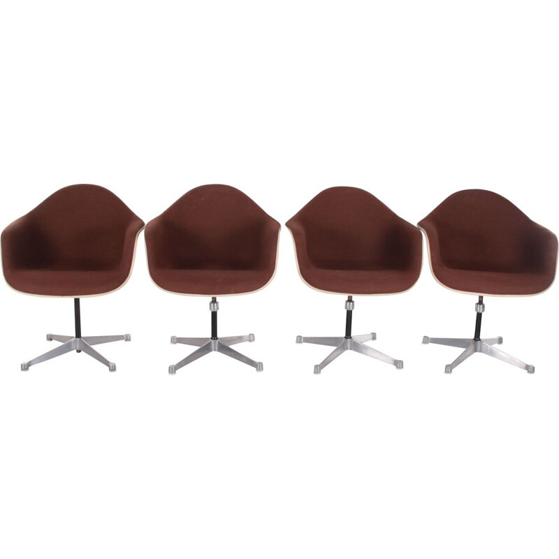 Set of 4 vintage DAX armchairs by Charles & Ray Eames for Herman Miller, USA 1970s