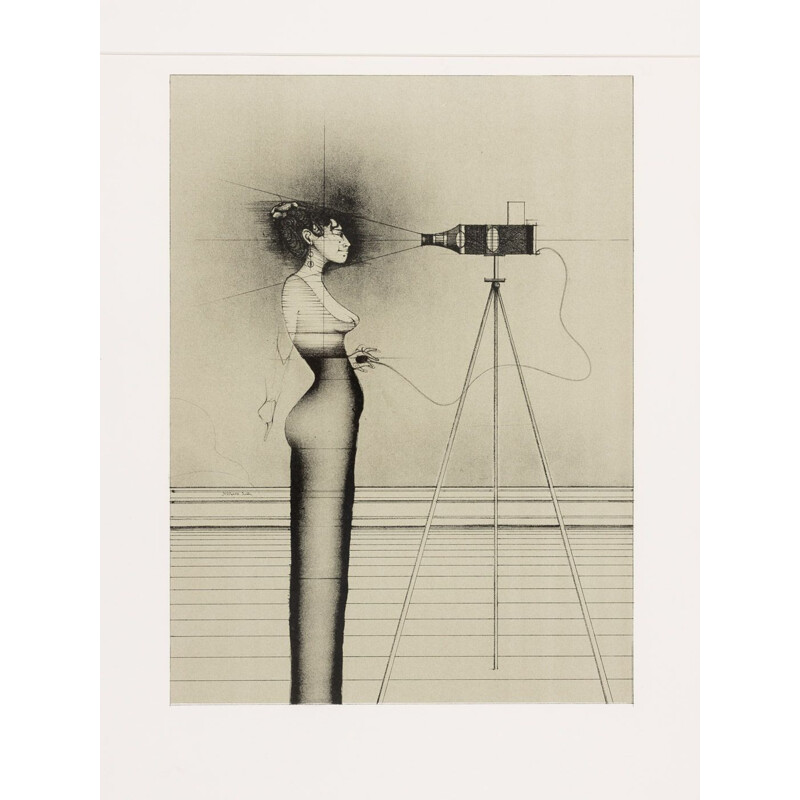 Manifesto vintage della mostra "Wunderlich e Székessy" di Paul Wunderlich, 1968