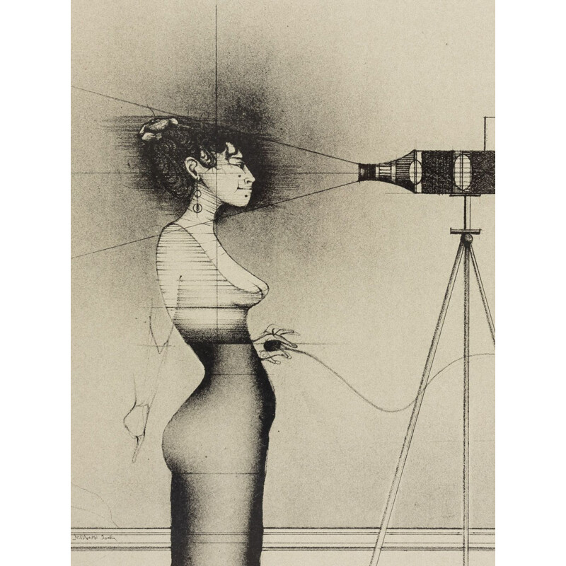 Vintage Ausstellungsplakat "Wunderlich and Székessy" von Paul Wunderlich, 1968