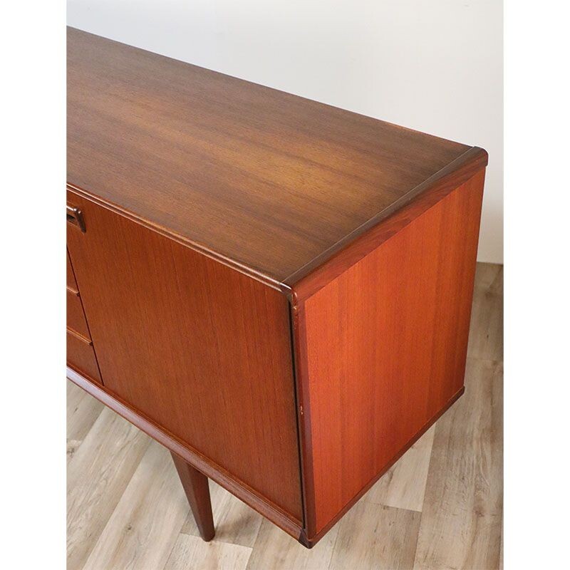 Enfilade scandinave vintage en teck massif, 1960