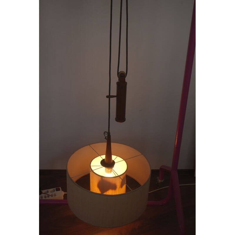 Vintage Danish adjustable teak table lamp, 1960s