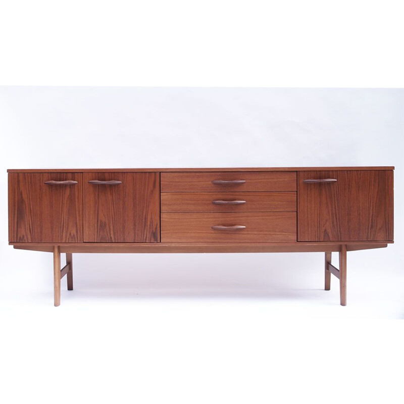 Avalon Scandinavian vintage sideboard in honey-brown teak