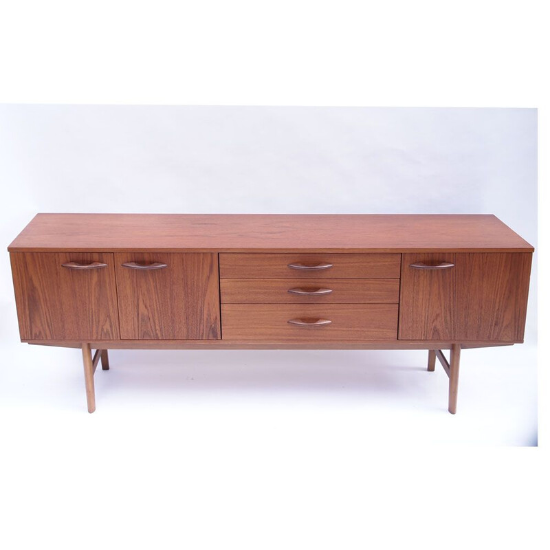 Avalon Scandinavian vintage sideboard in honey-brown teak