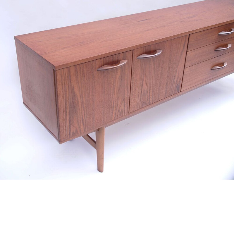 Avalon Scandinavian vintage sideboard in honey-brown teak