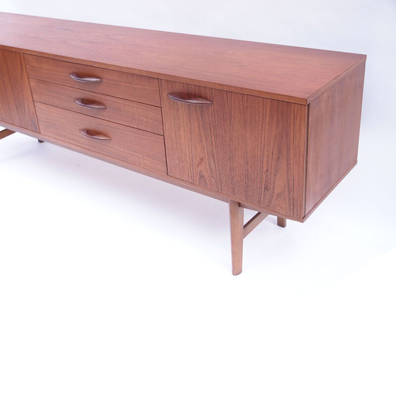 Avalon Scandinavian vintage sideboard in honey-brown teak