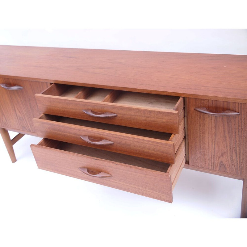 Avalon Scandinavian vintage sideboard in honey-brown teak