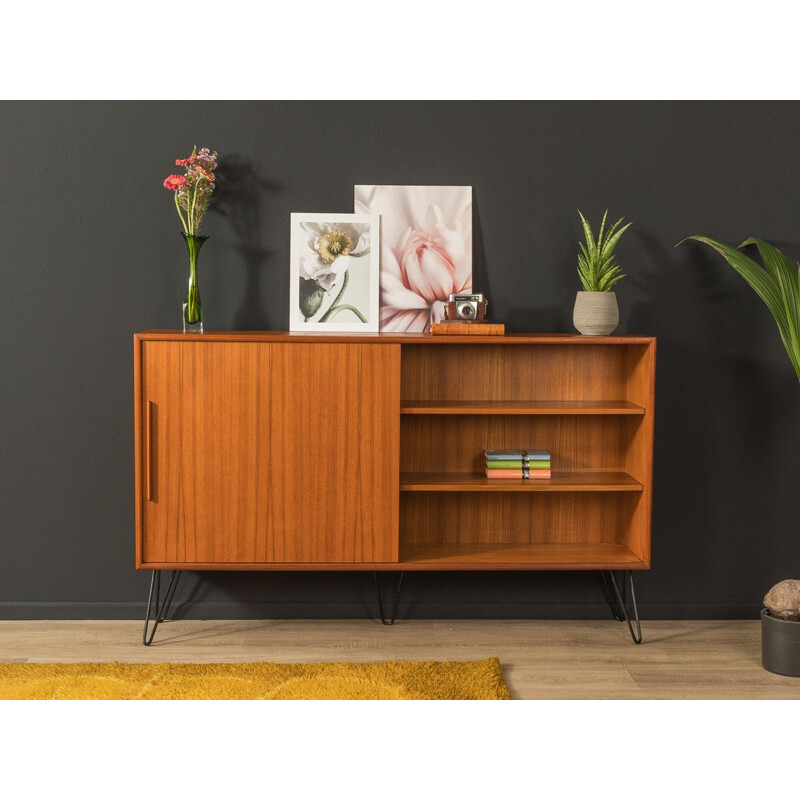 Vintage teak sideboard with a sliding door by WK Möbel, Germany 1960s