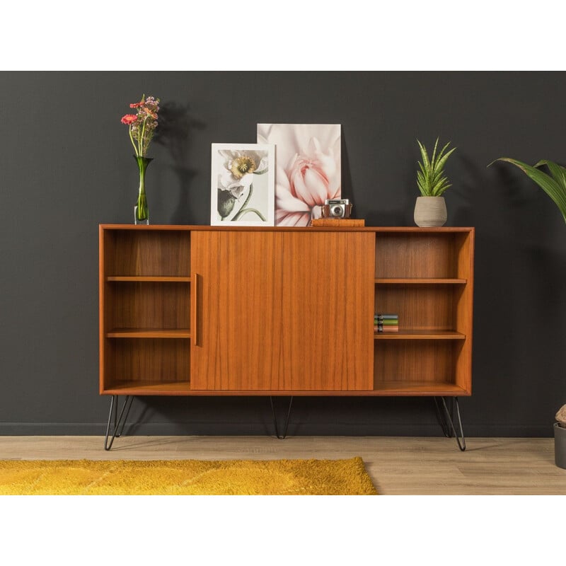 Vintage teak sideboard with a sliding door by WK Möbel, Germany 1960s