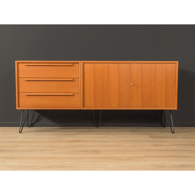 Vintage teak sideboard with three drawers by WK Möbel, Germany 1960s