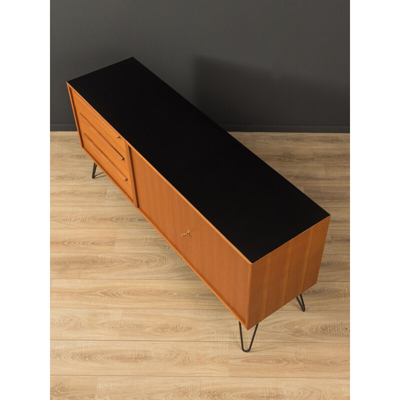 Vintage teak sideboard with three drawers by WK Möbel, Germany 1960s