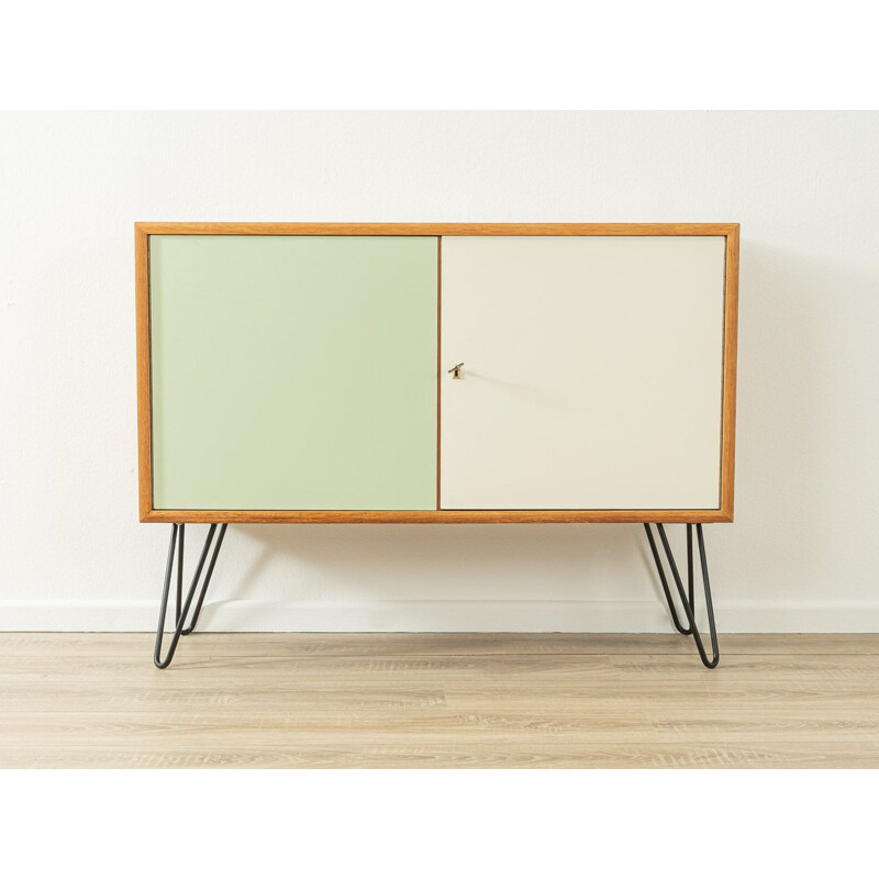 Vintage highboard with two doors in green and white by WK Möbel, Germany 1960s
