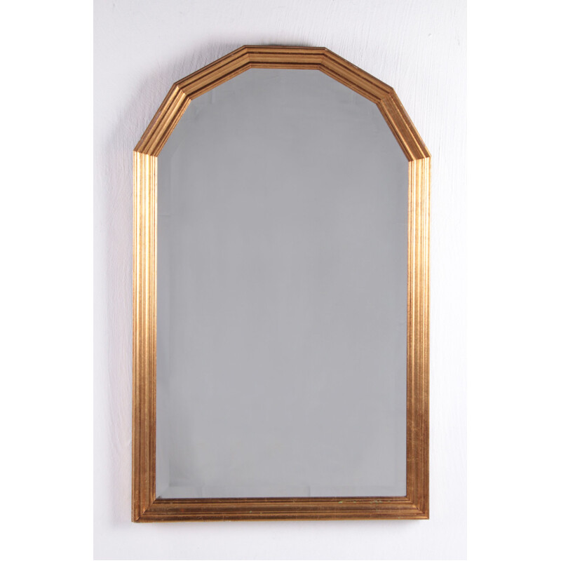 Vintage gold mirror Hollywood Regency style, 1980