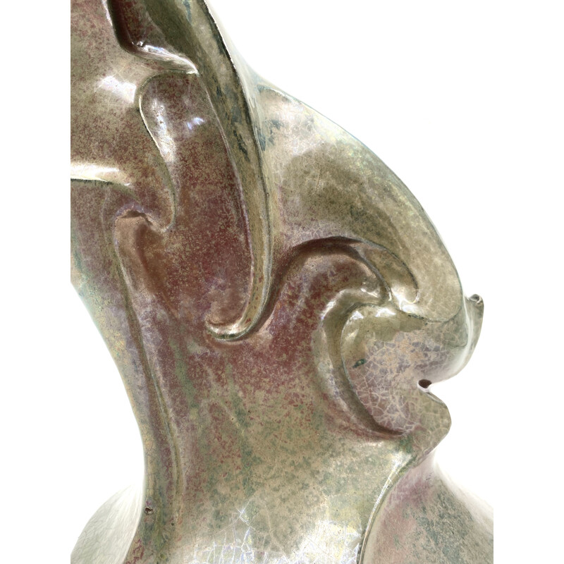 Sculpture vintage en céramique par A. Chini, Italie 1930