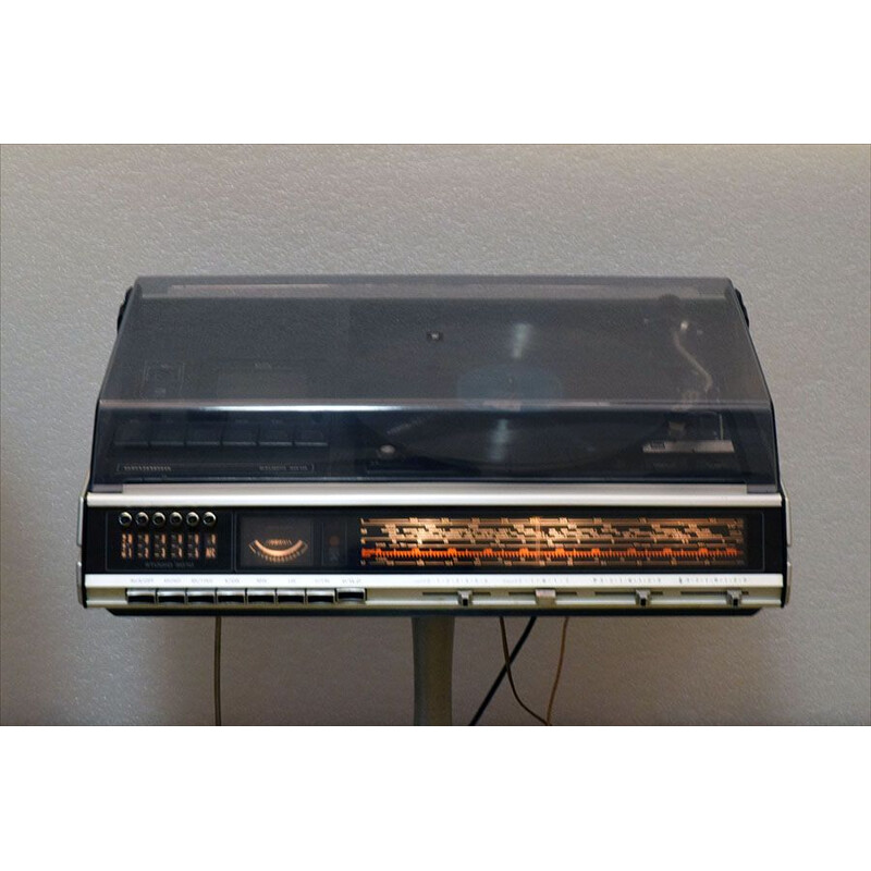 Vintage Grundig stereo studio RPC 200 Super HI FI  with foot and Audiorama 4000 loudspeakers 1970s