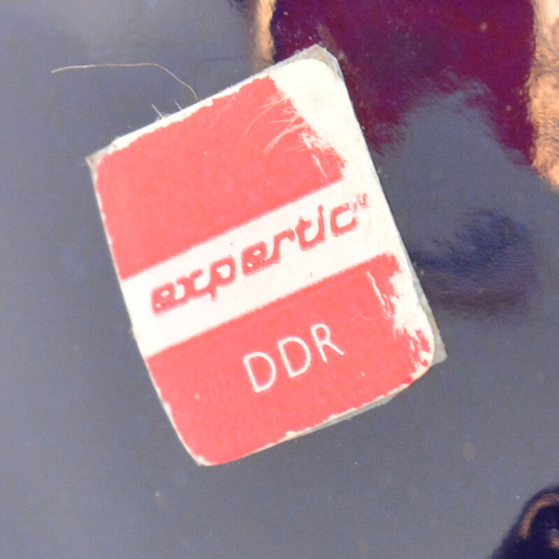 Bougeoir vintage en laiton émaillé par Expertic Ddr, Allemagne 1950