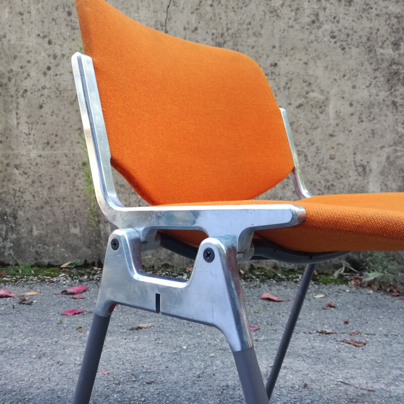 Pair of vintage Dsc 106 chairs by Giancarlo Piretti for Castelli