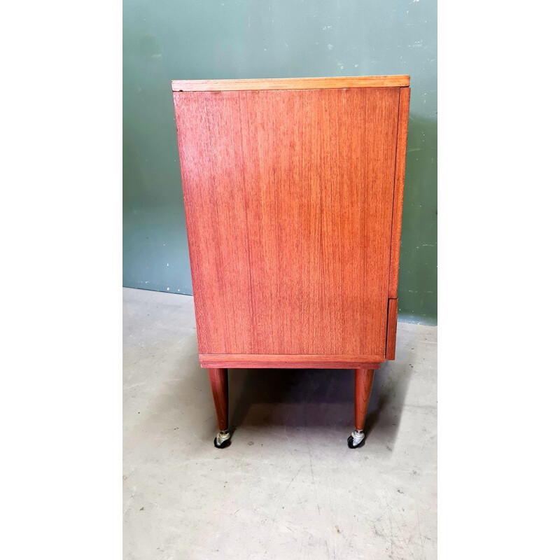 Vintage teak sideboard with casters by Berner Huwil, 1960