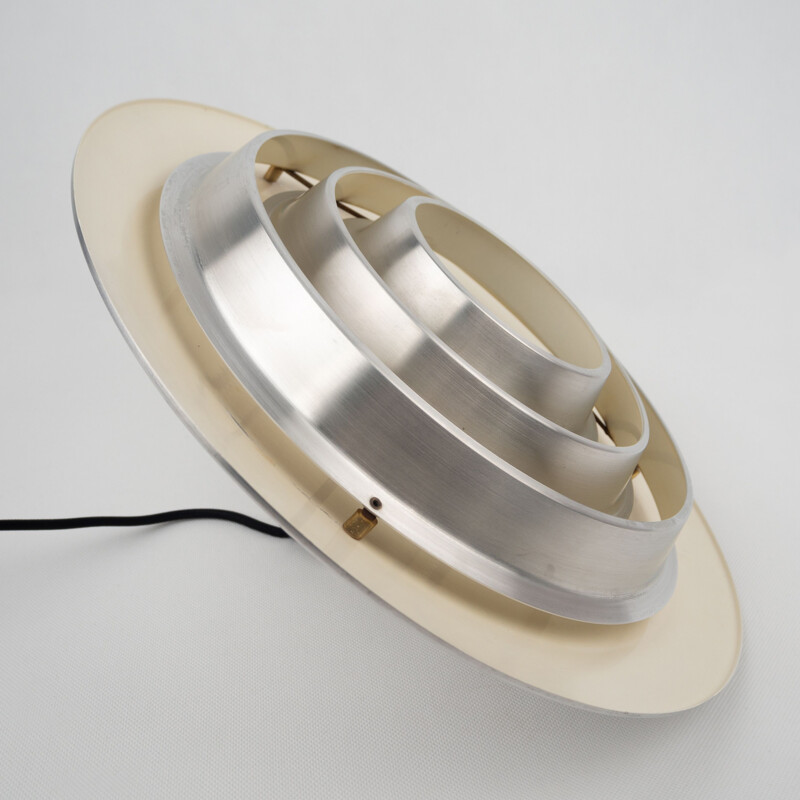 Danish vintage aluminum pendant lamp, 1970s