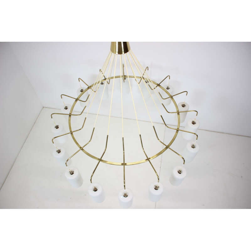 Mid-century extra big chandelier by Kamenický Šenov, Czechoslovakia 1960s