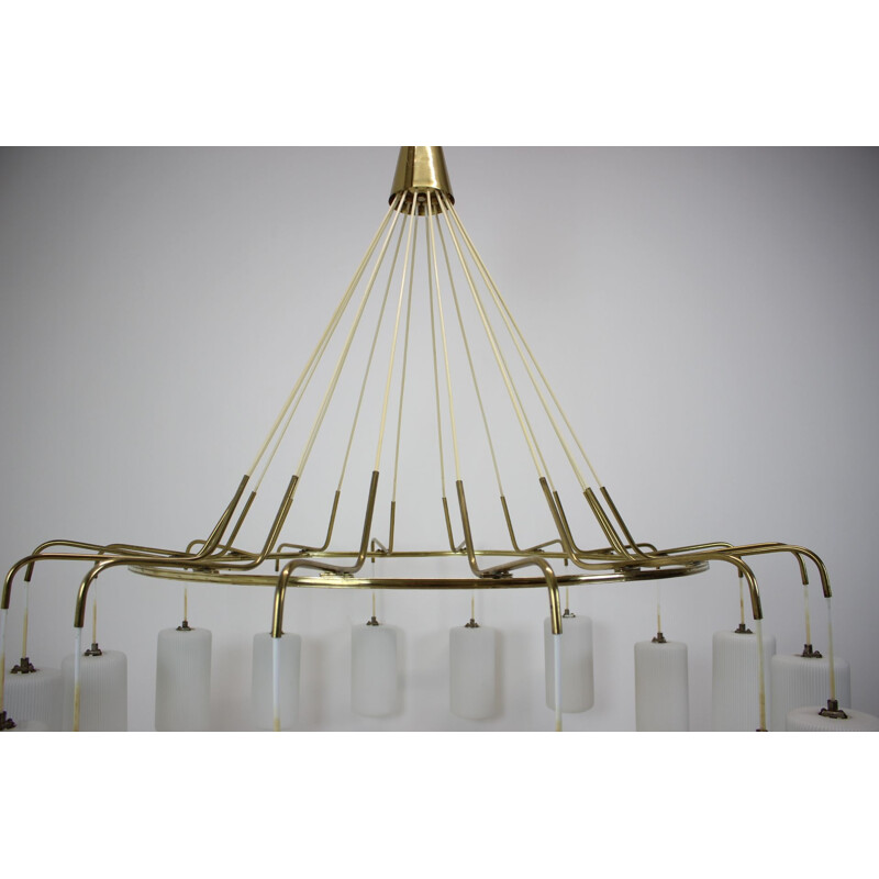 Mid-century extra big chandelier by Kamenický Šenov, Czechoslovakia 1960s