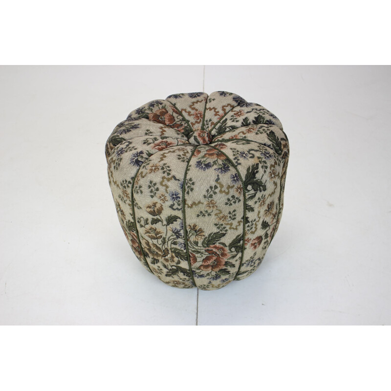 Vintage pouf by Jindrich Halabala, Czechoslovakia 1950s