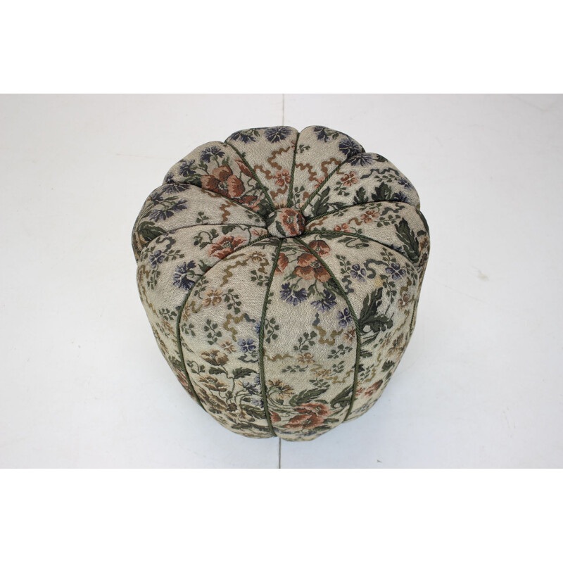 Vintage pouf by Jindrich Halabala, Czechoslovakia 1950s