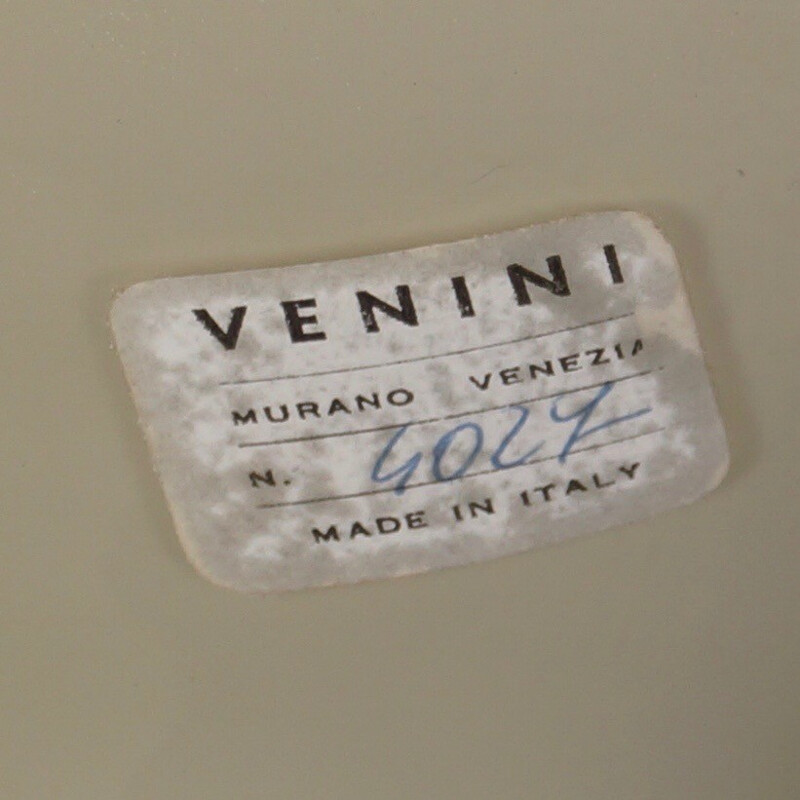 Lámpara de suspensión Venini en cristal de Murano beige, Paolo VENINI - 1960