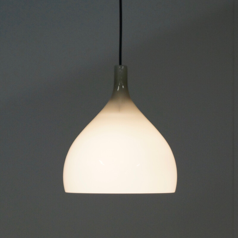 Lámpara de suspensión Venini en cristal de Murano beige, Paolo VENINI - 1960