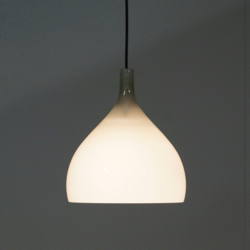 Venini hanglamp in beige Murano glas, Paolo VENINI - 1960