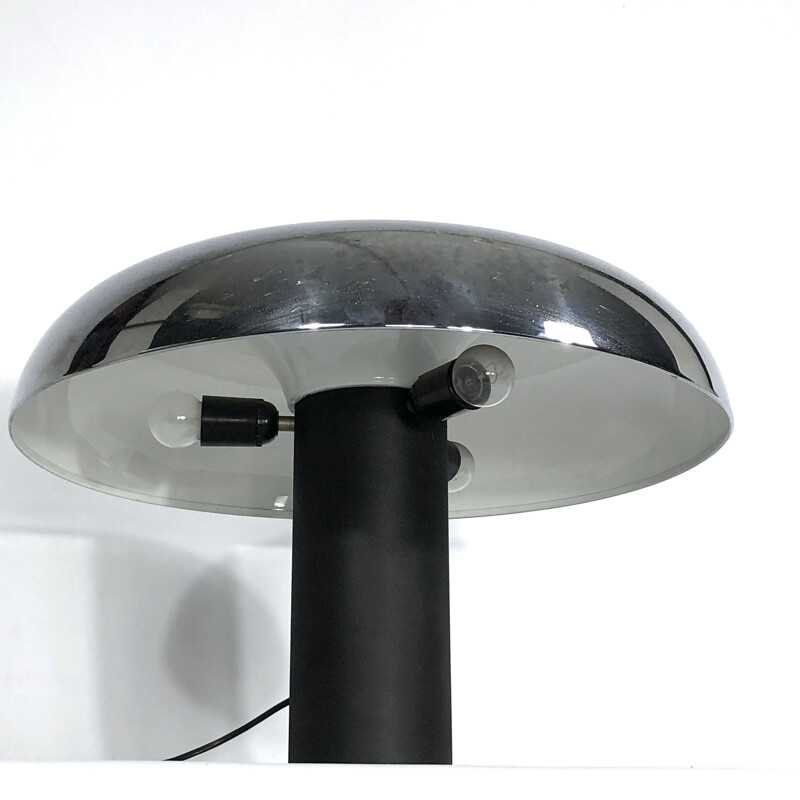 Italian vintage chrome table lamp by Lumenform, 1970