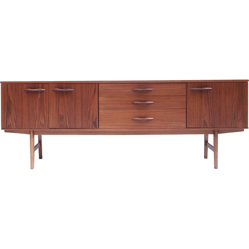 Avalon Scandinavian vintage sideboard in honey-brown teak