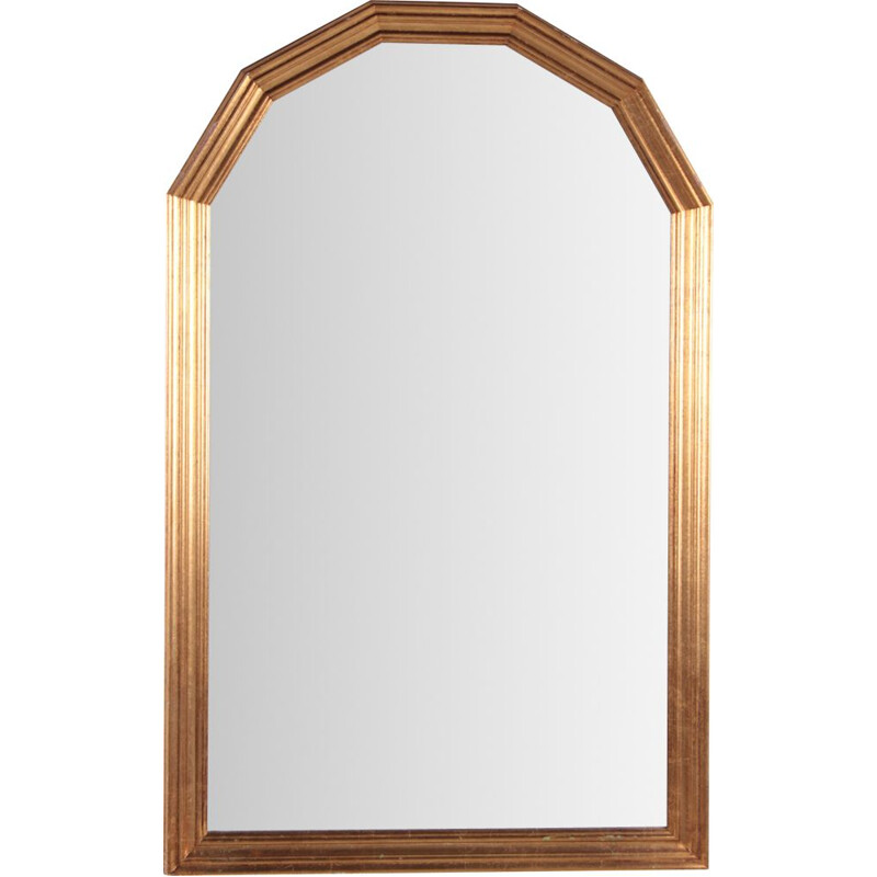 Vintage gold mirror Hollywood Regency style, 1980