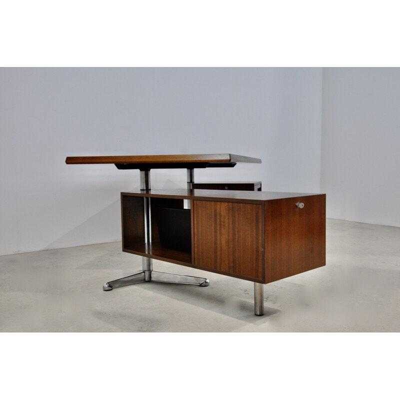 Vintage desk with 2 pedestals by Osvaldo Borsani for Tecno, 1960