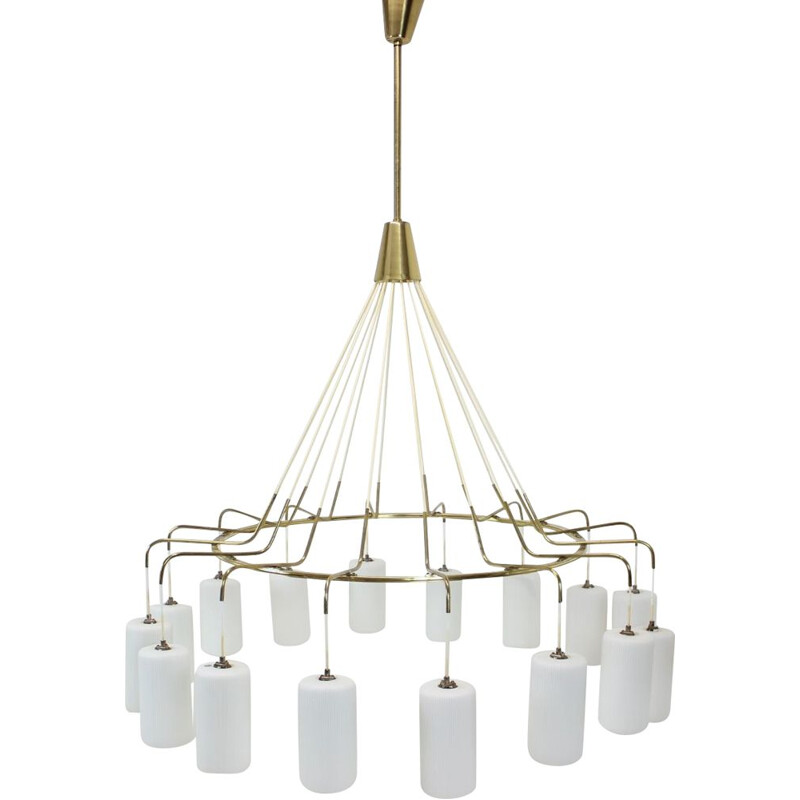 Mid-century extra big chandelier by Kamenický Šenov, Czechoslovakia 1960s