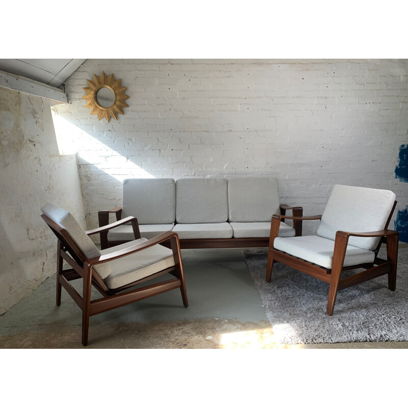 Vintage living room set by Arne Wahl Iversen for Komfort, Denmark 1960s