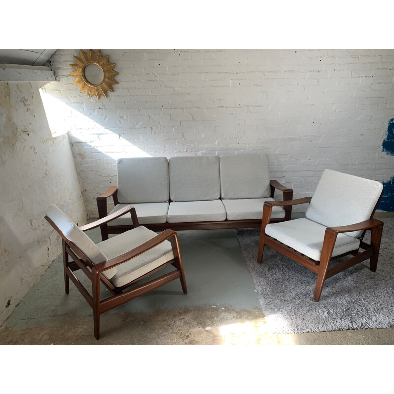 Vintage living room set by Arne Wahl Iversen for Komfort, Denmark 1960s