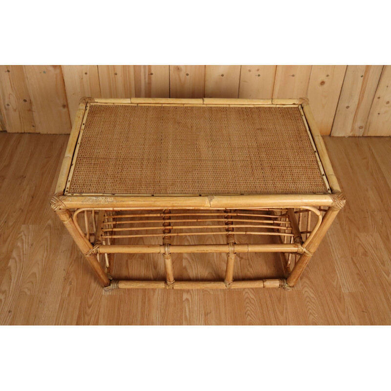 Vintage rattan coffee table