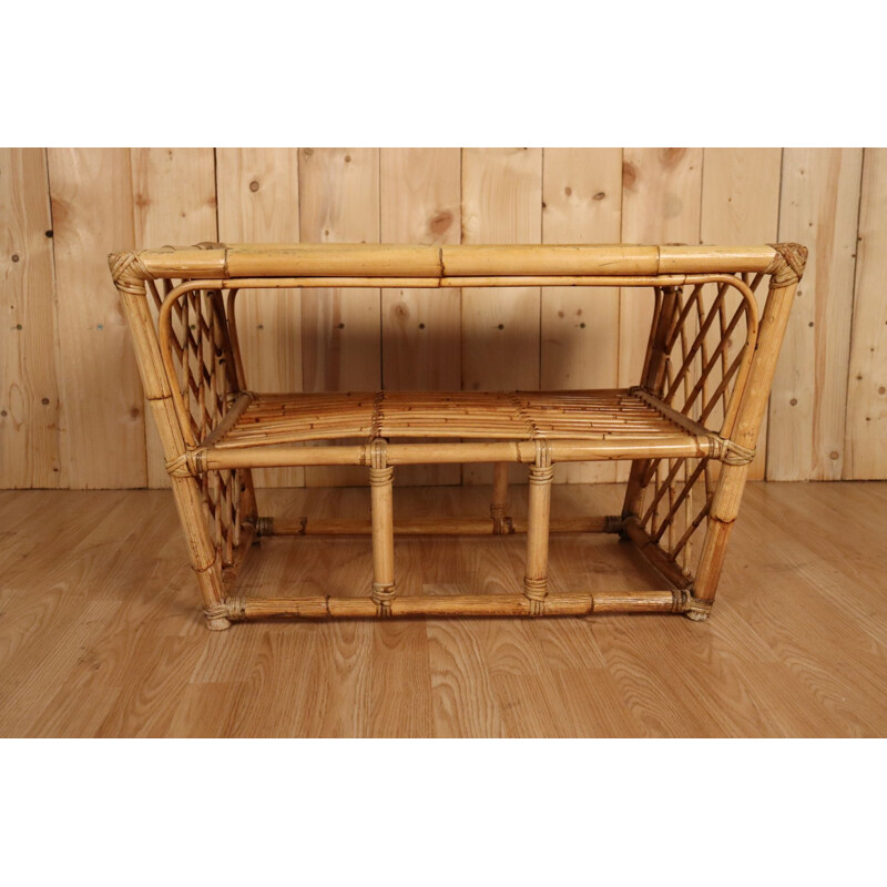 Vintage rattan coffee table