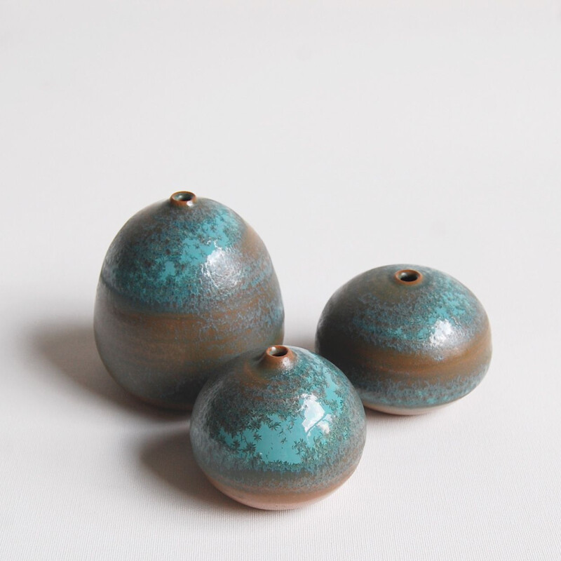 Set of 3 vintage ceramics by Antonio Lampecco