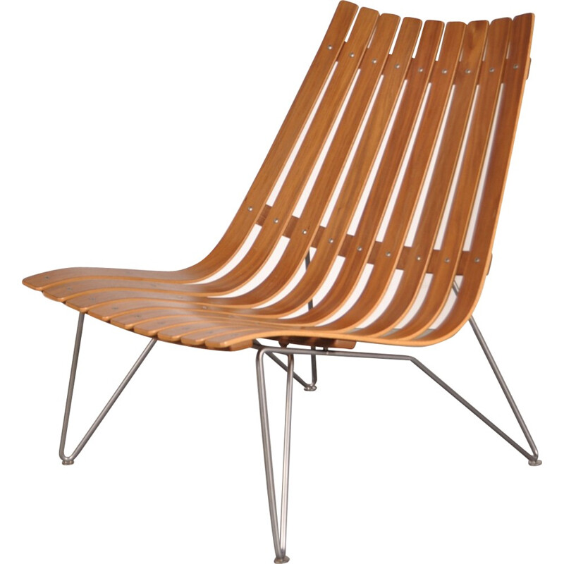 Mid century easy chair in bentwood, Hans BRATTRUD - 1950s