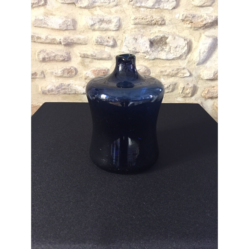 Blaue Vintage-Vase von Timo Sarpaneva für Litalla, 1960